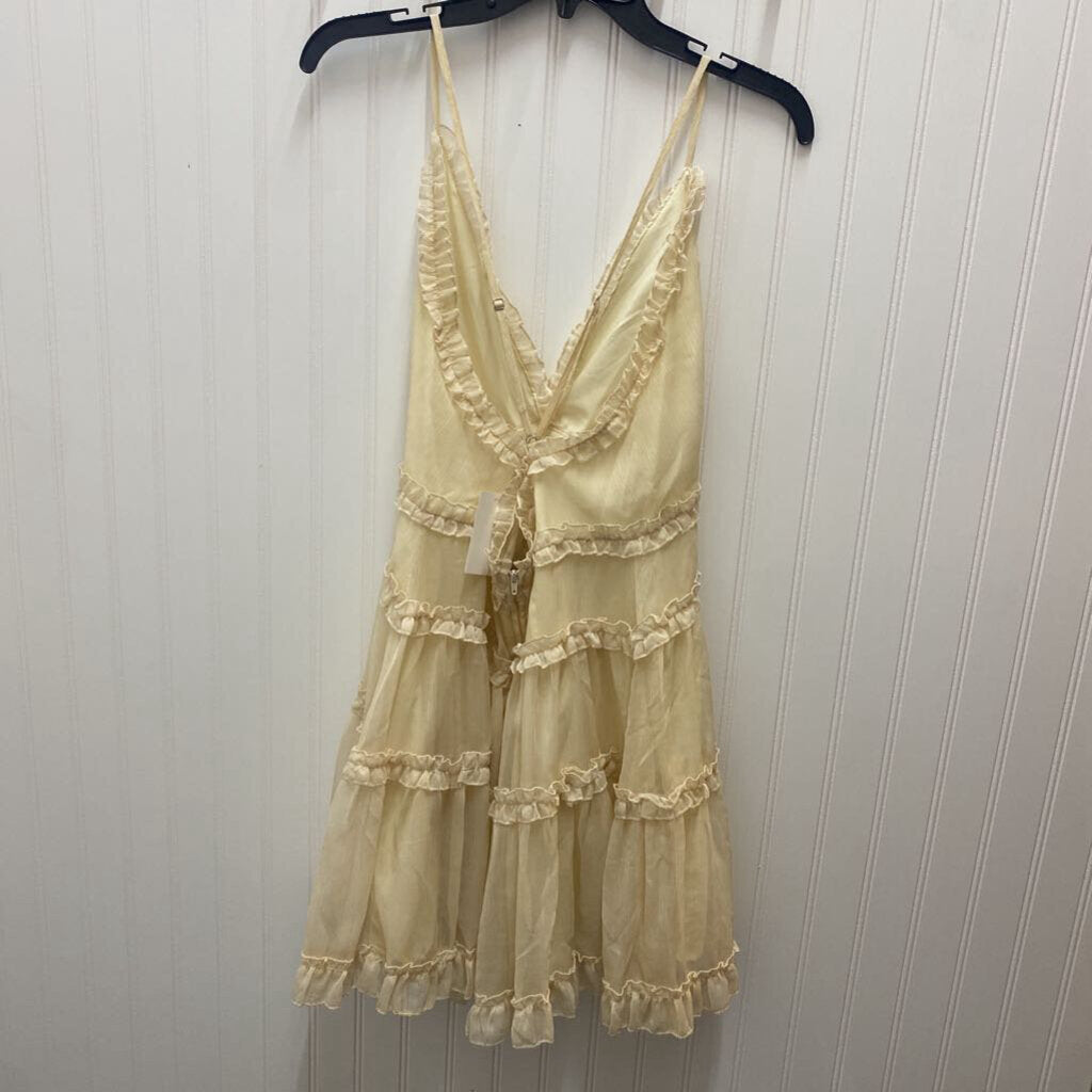CREAM RUFFLE DRESS