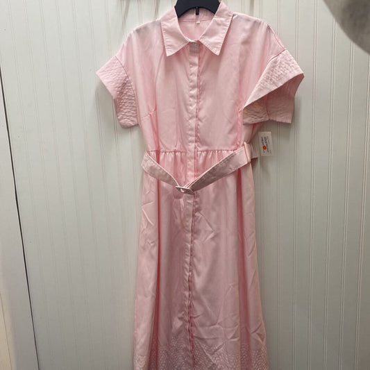 PINK BELTED DRESS