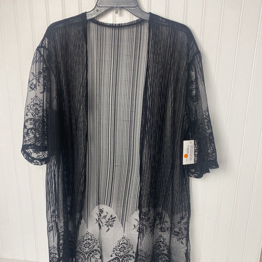 SHORT SLEEVE SHEER CARDIGAN