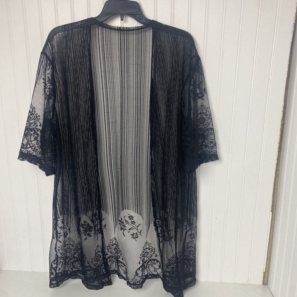 SHORT SLEEVE SHEER CARDIGAN
