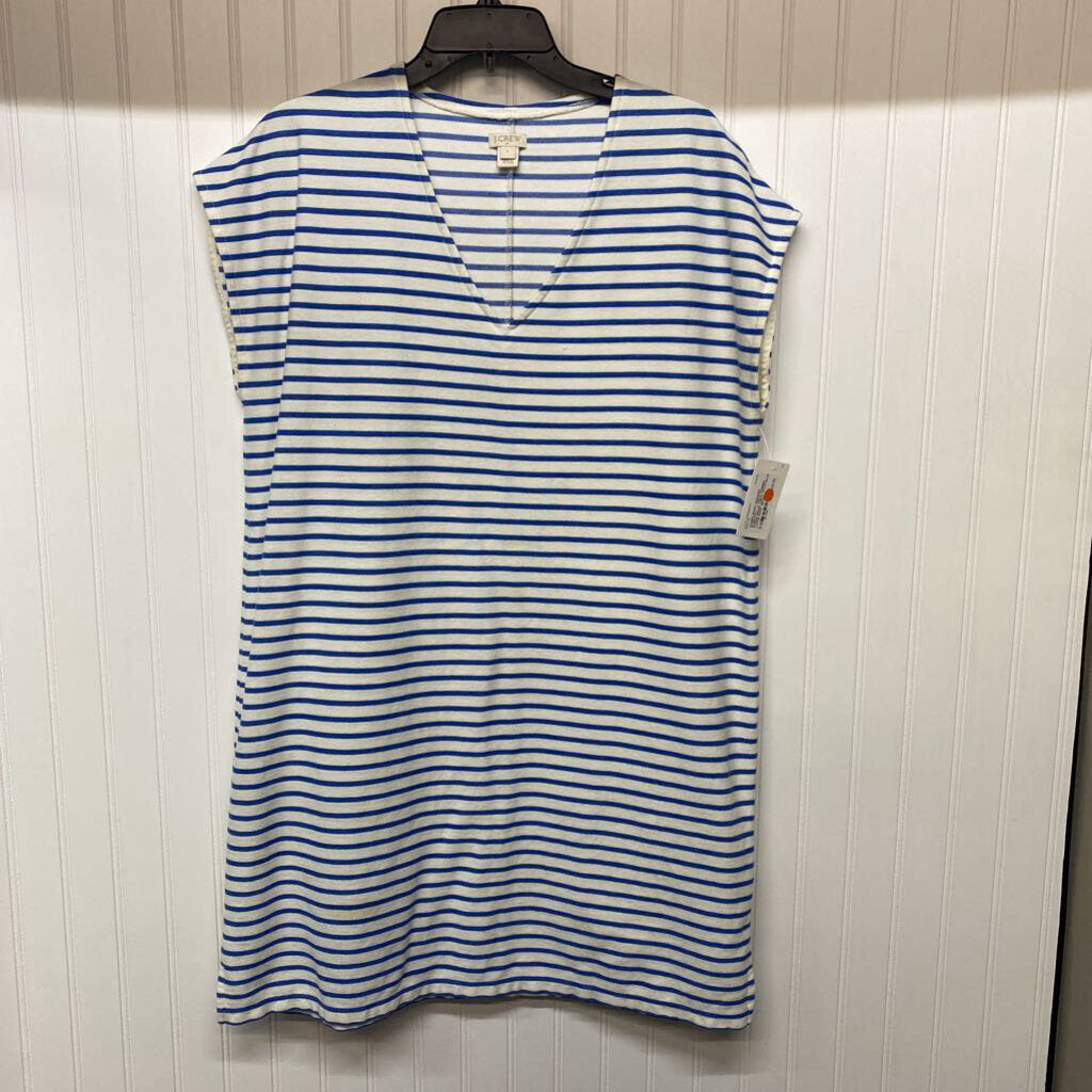 *J. CREW SUMMER STRIPE DRESS VNECK