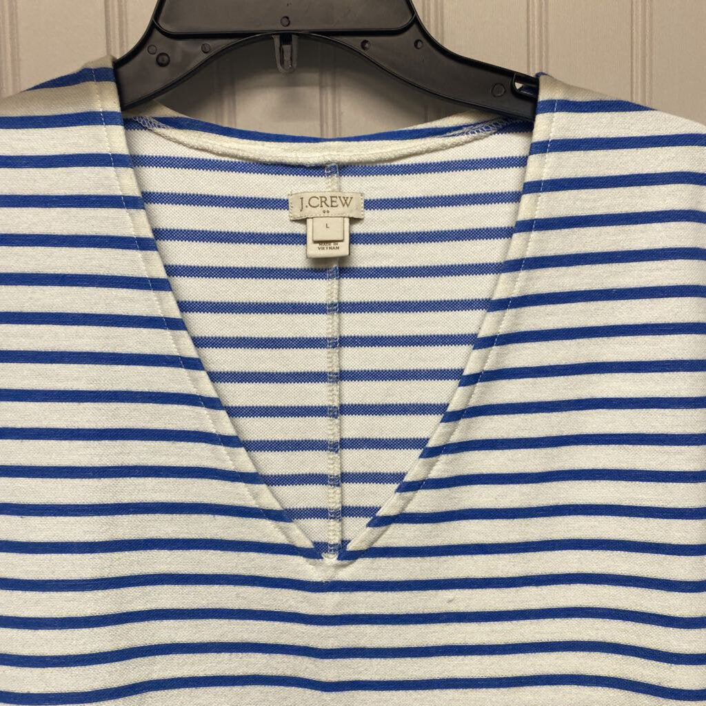 *J. CREW SUMMER STRIPE DRESS VNECK