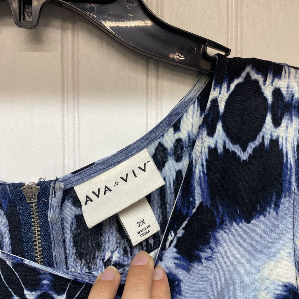BLUE TYE DYE DRESS
