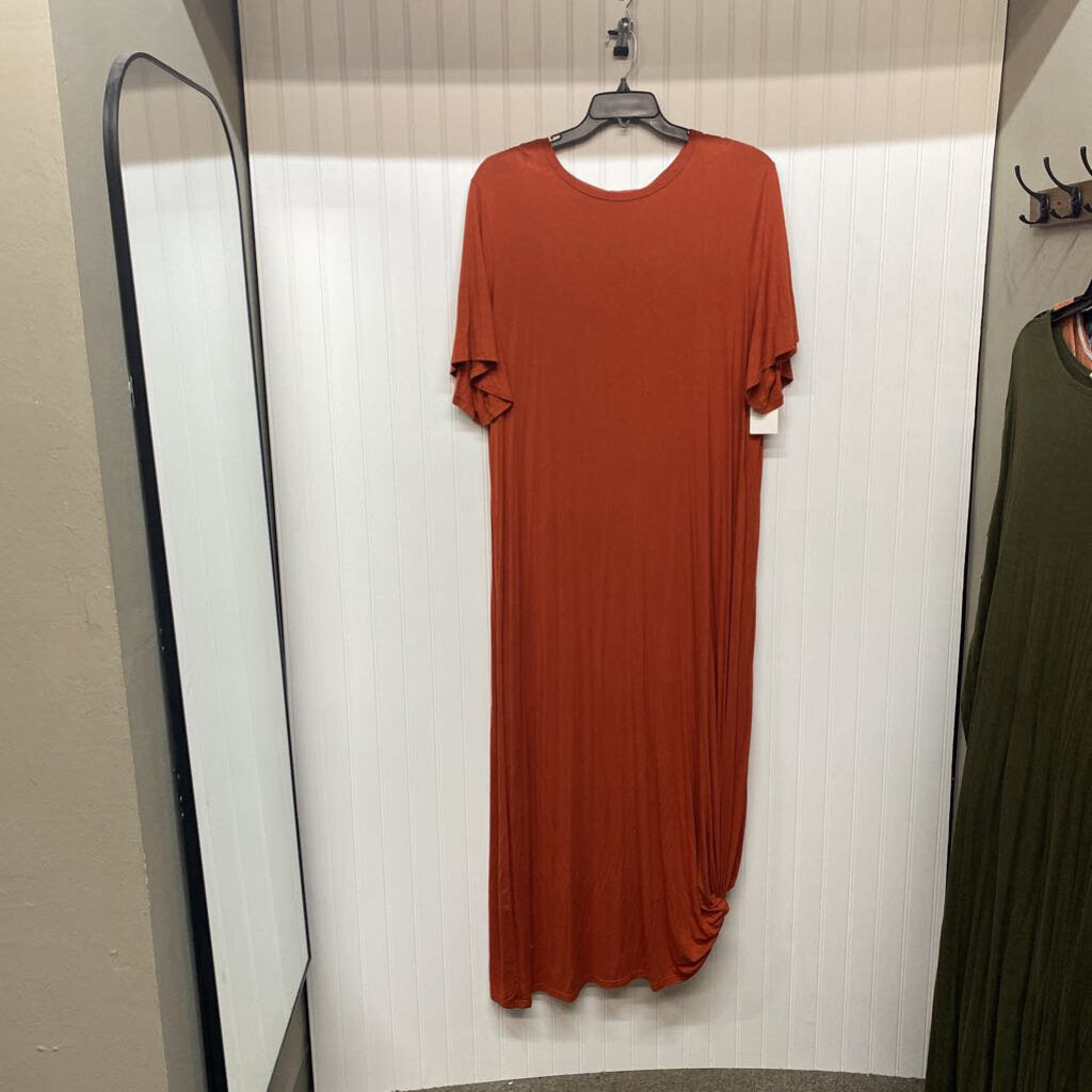ORANGE SHIRT DRESS
