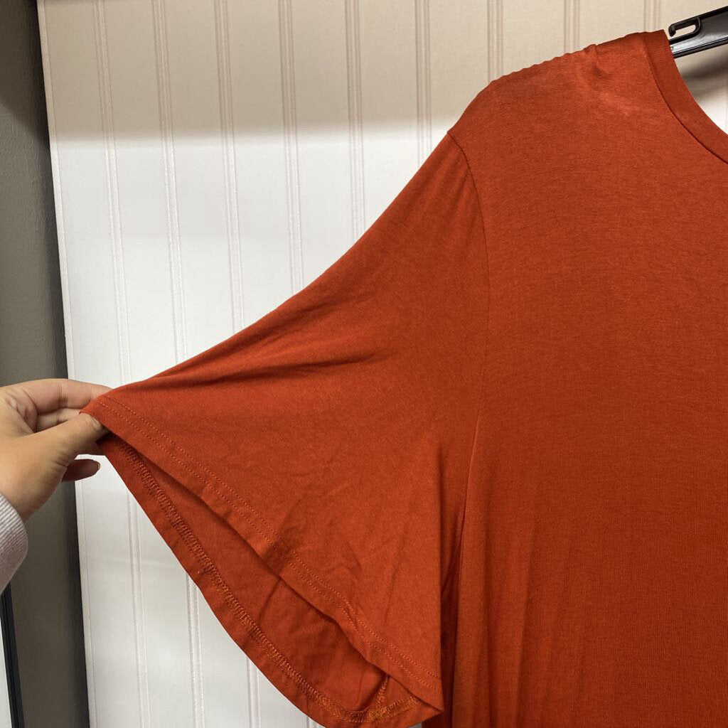 ORANGE SHIRT DRESS