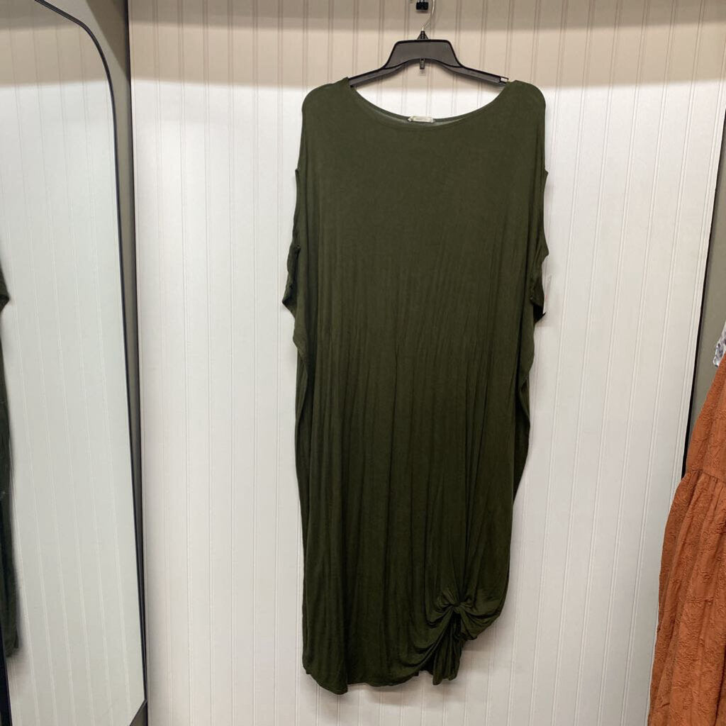 OLIVE SHIRT DRESS