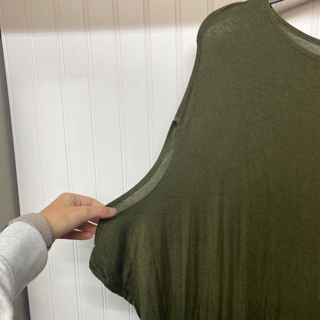 OLIVE SHIRT DRESS