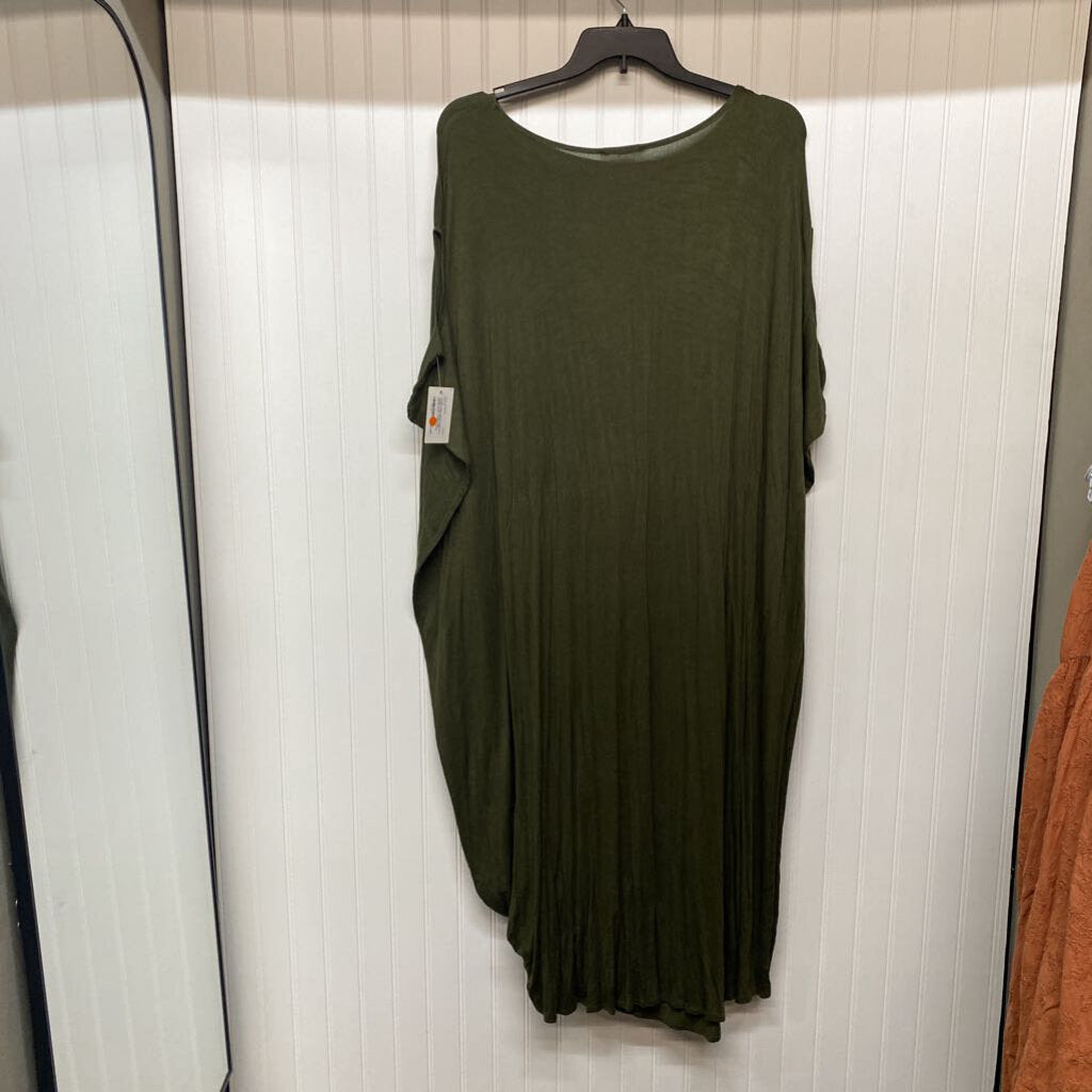 OLIVE SHIRT DRESS