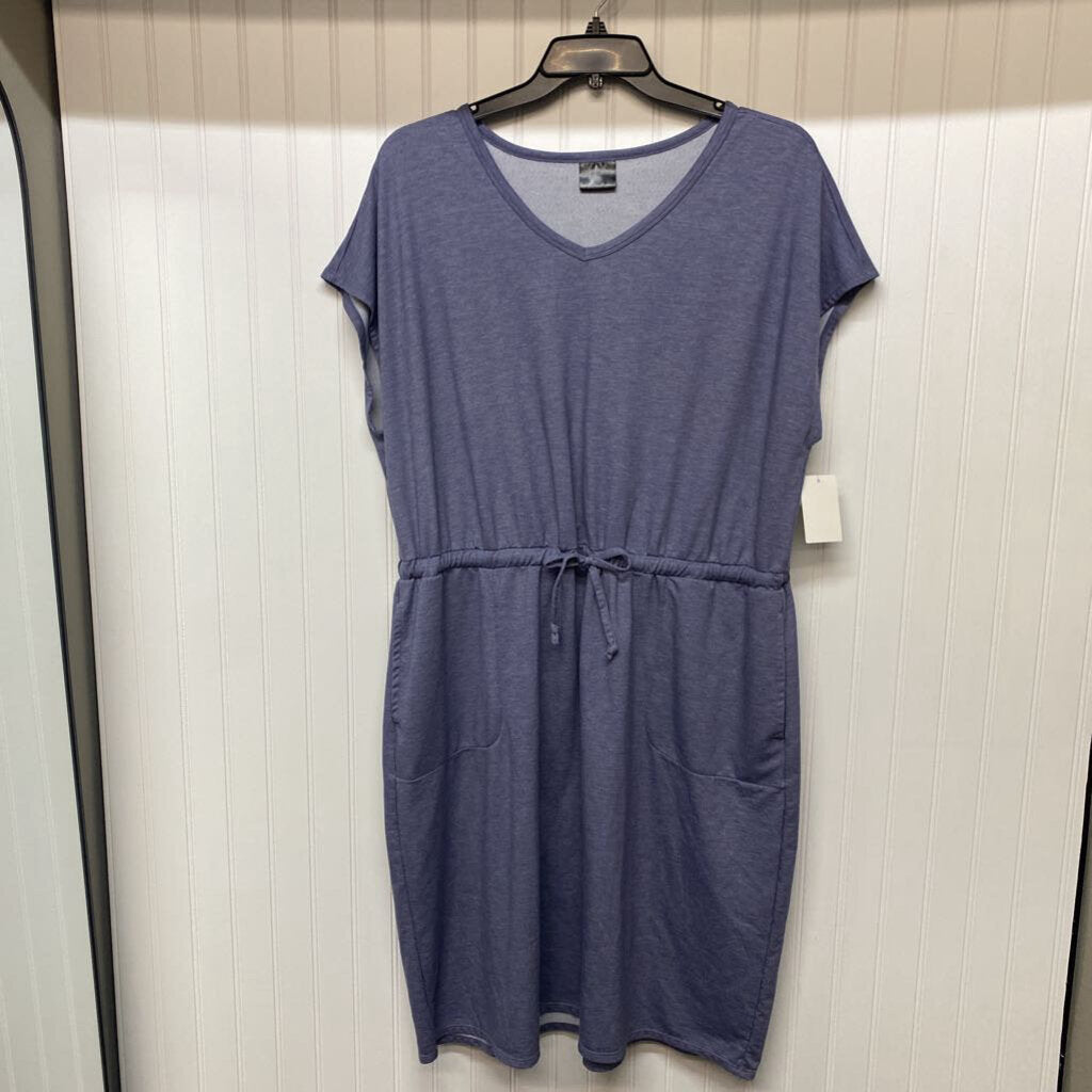 GRAY DRAWSTRING DRESS