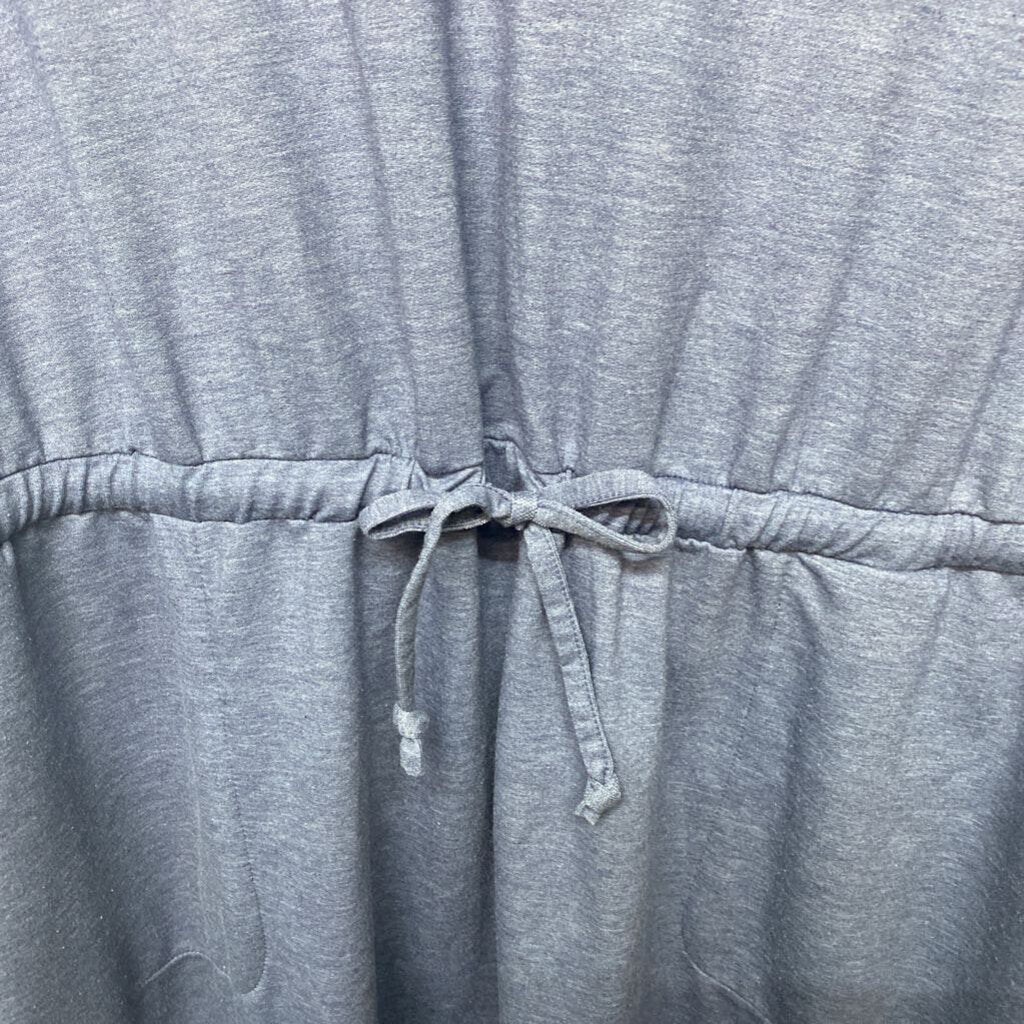 GRAY DRAWSTRING DRESS
