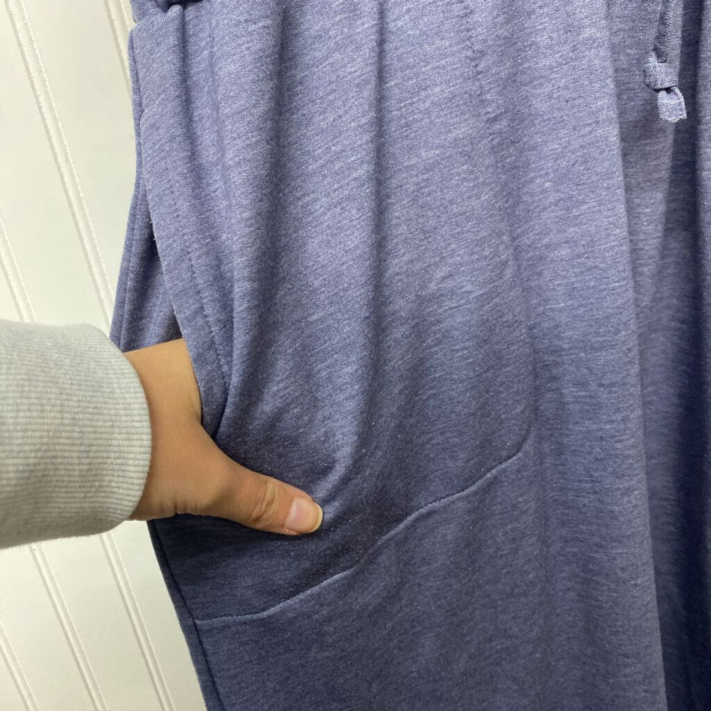 GRAY DRAWSTRING DRESS