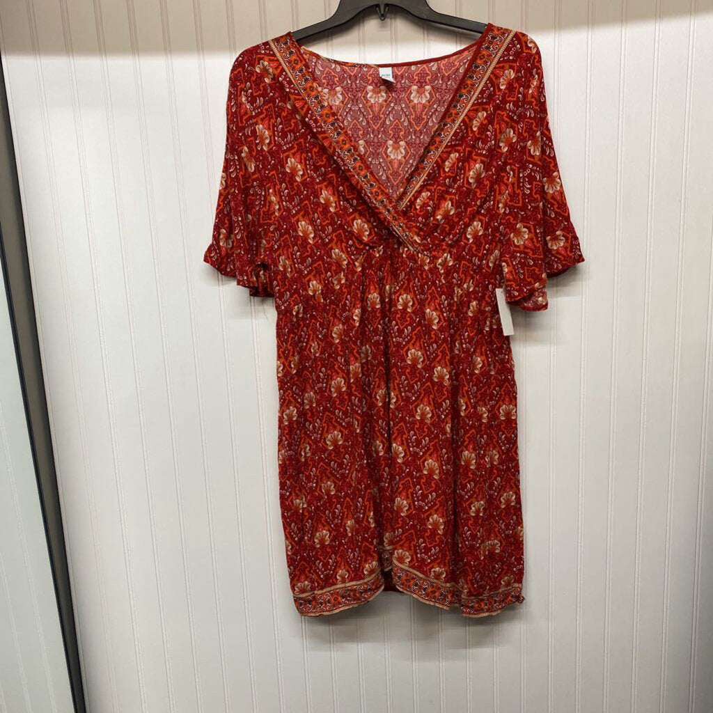 RED COVER UP DRESS