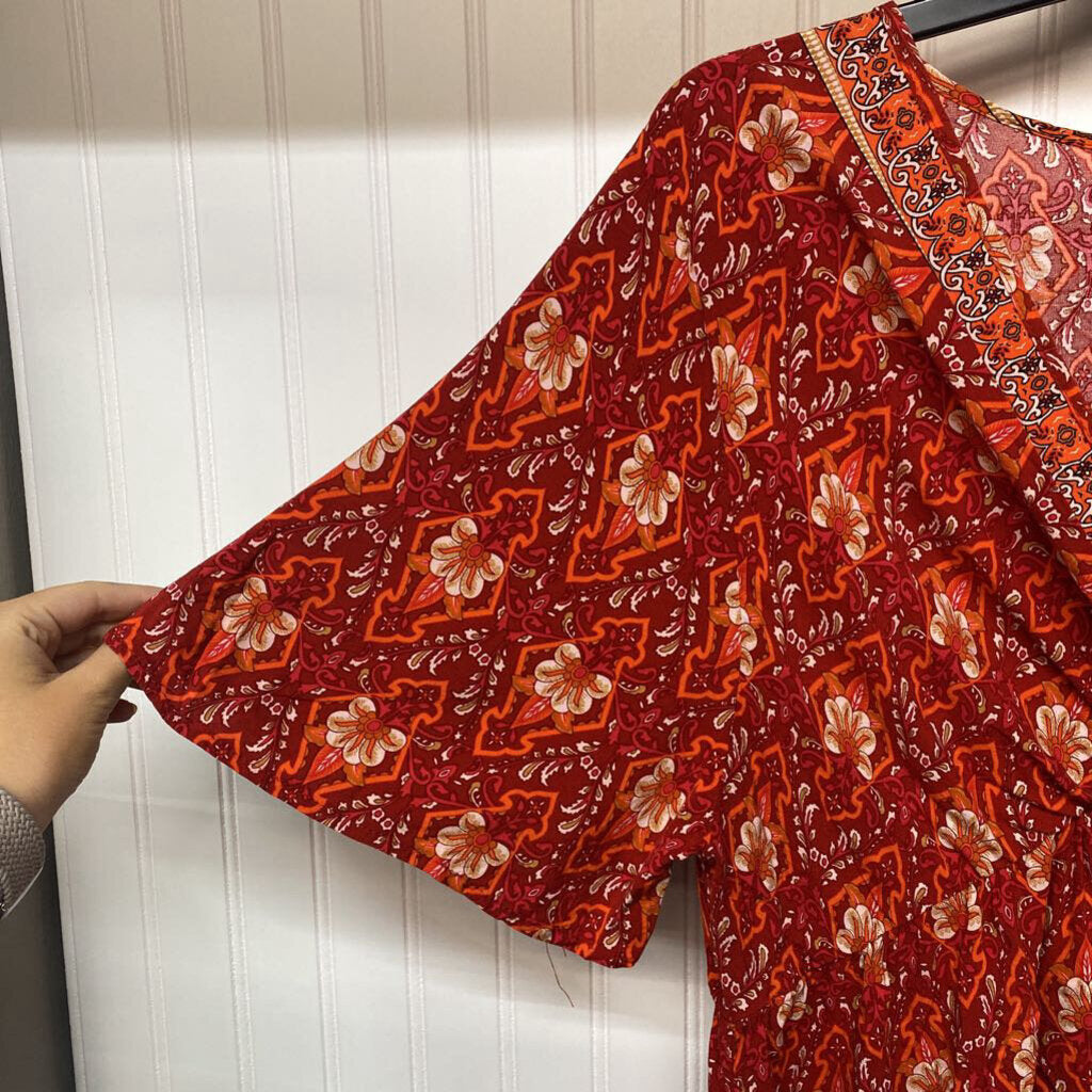RED COVER UP DRESS