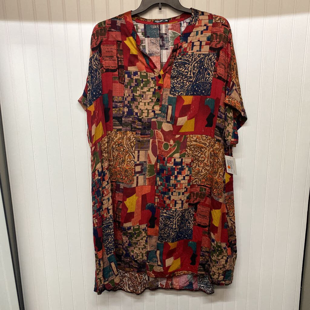 PATCHWORK SHORT DRESS