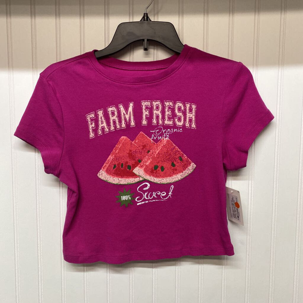 * LADIES "FARM FRESH " GRAPHIC TEE CROPPED