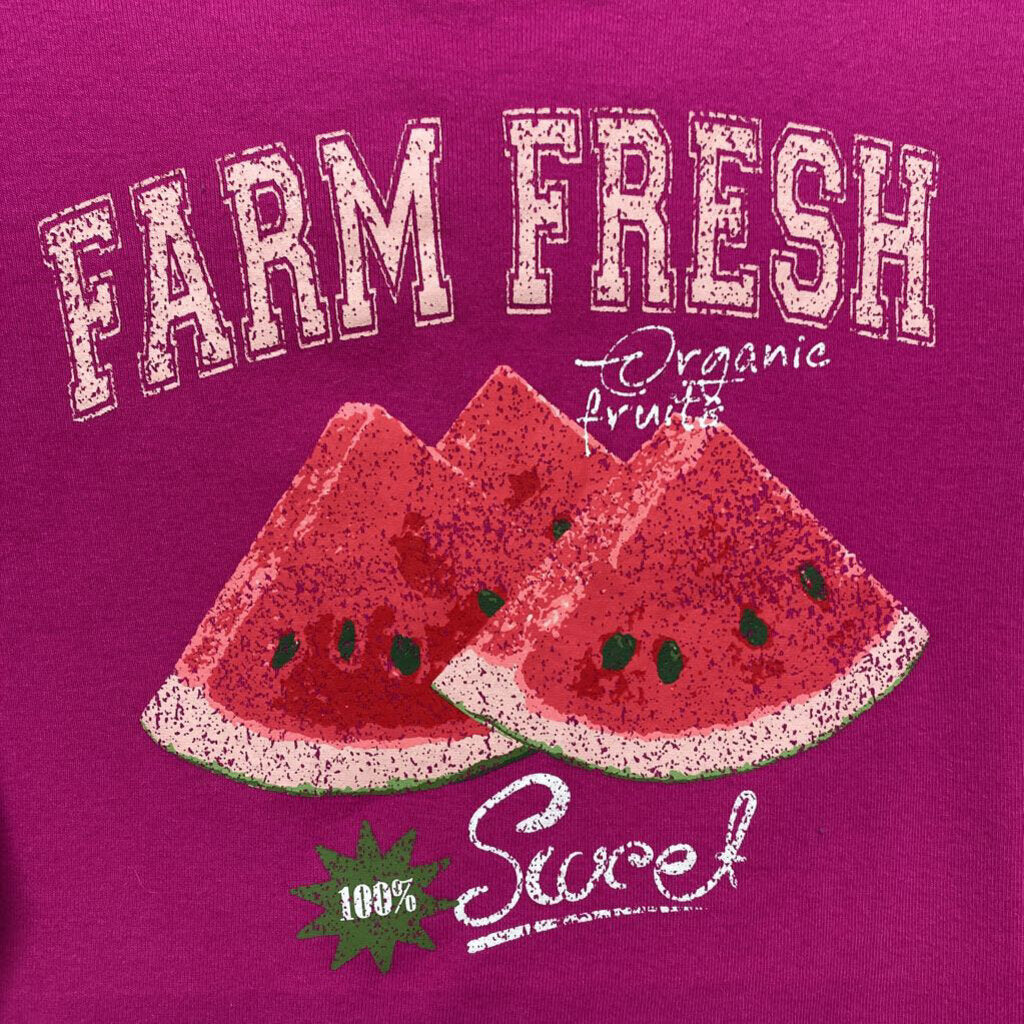 * LADIES "FARM FRESH " GRAPHIC TEE CROPPED