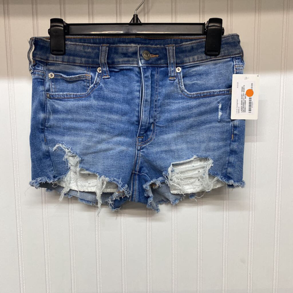*DENIM DISTRESSED CUT OFF SHORTS