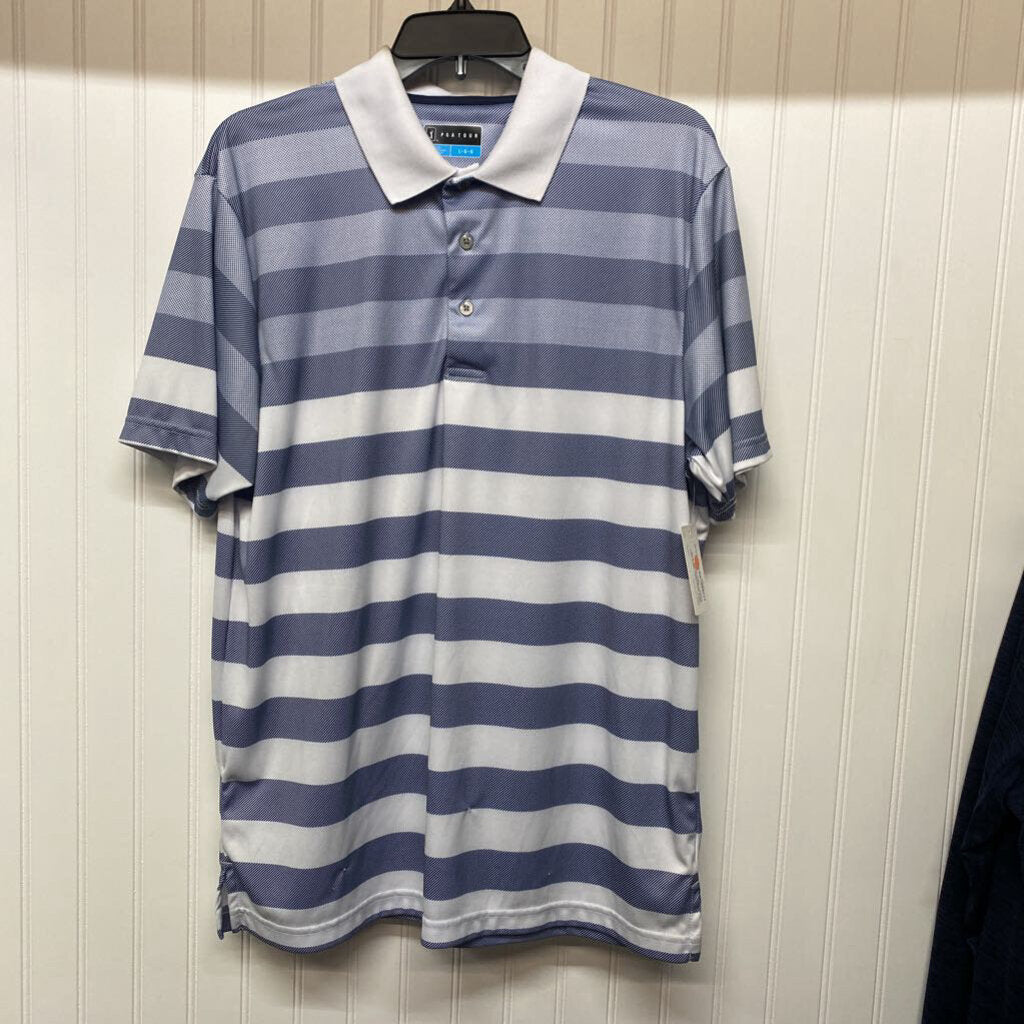*MENS GOLF POLO STRIPE PATTERN