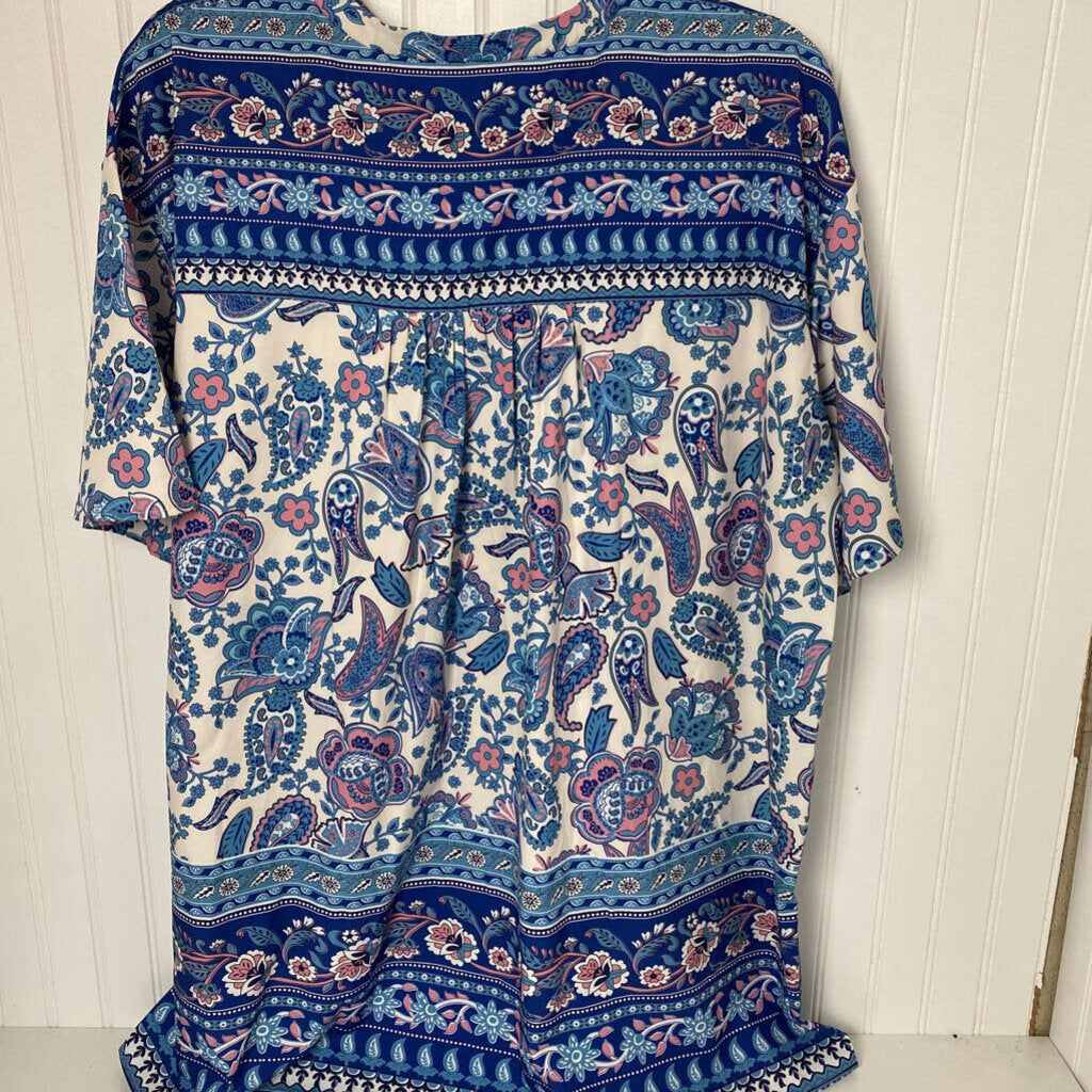 SHORT SLEEVE SHORT DRESS