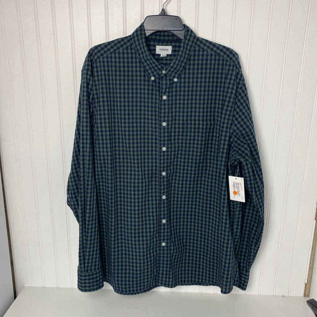 KGRN/BLK CHECKED SHIRT