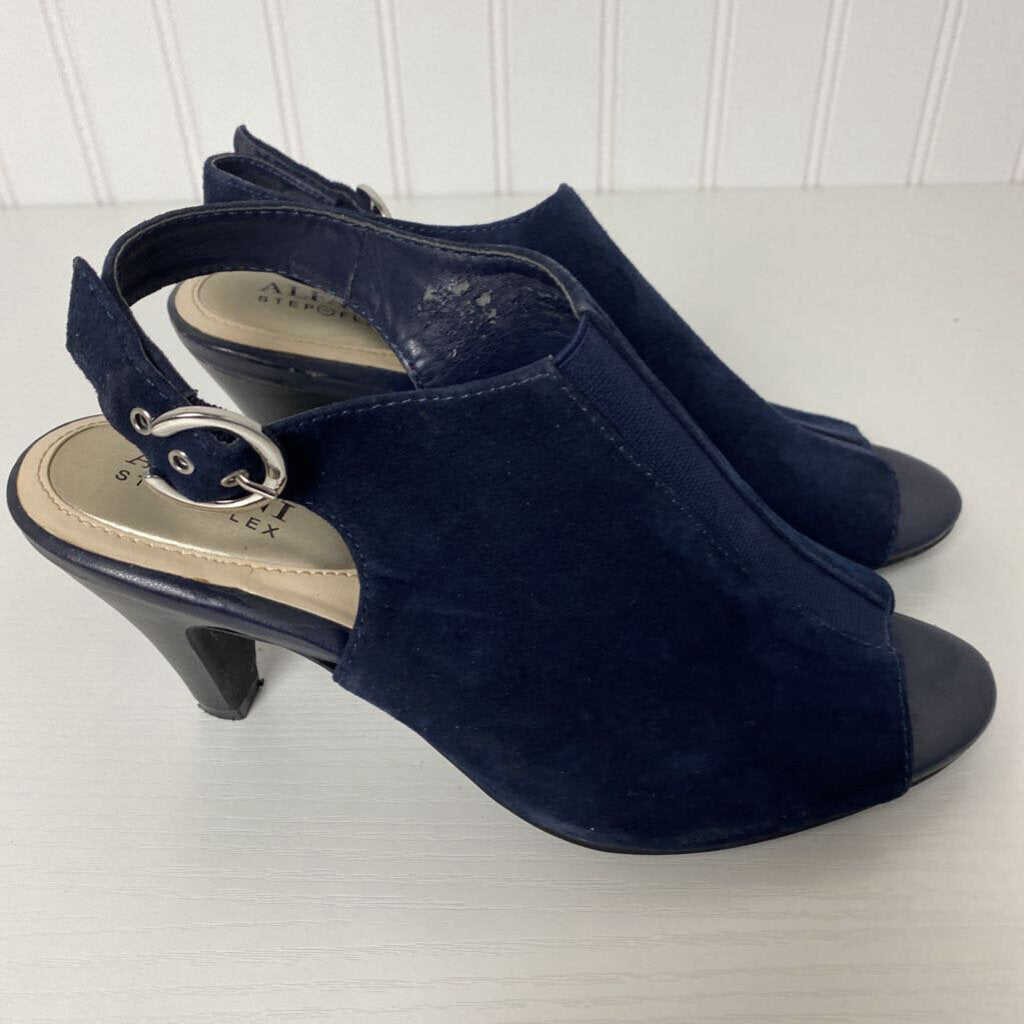 OPEN TOE SUEDE HEELS
