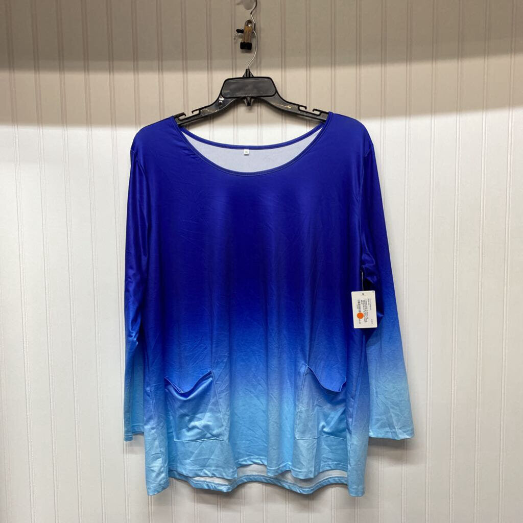 BLUE LONG SLEEVE TOP