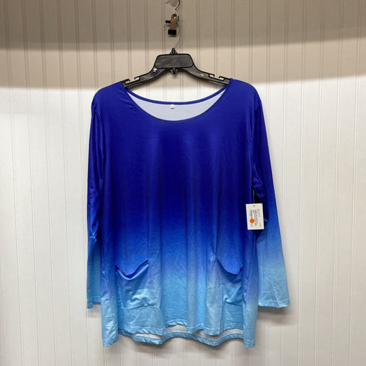BLUE LONG SLEEVE TOP