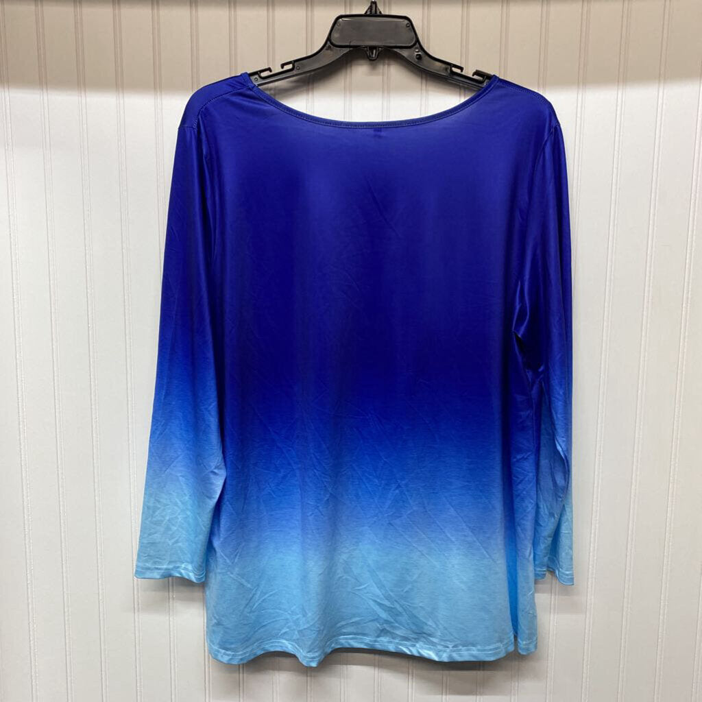 BLUE LONG SLEEVE TOP