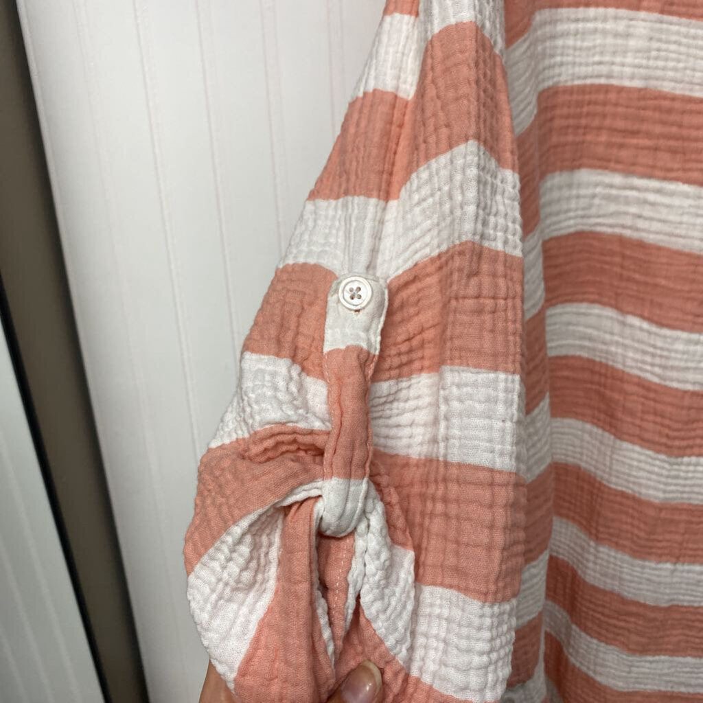 STRIPPED LONG SLEEVE DRESS TOP