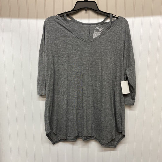 GRAY LONG SLEEVE TOP