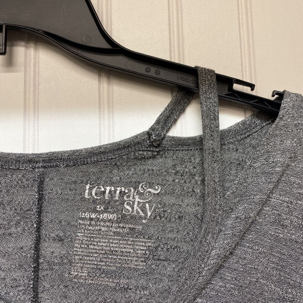 GRAY LONG SLEEVE TOP