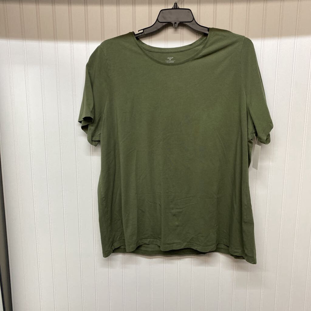 OLIVE SHORT SLEEVE SHIRT