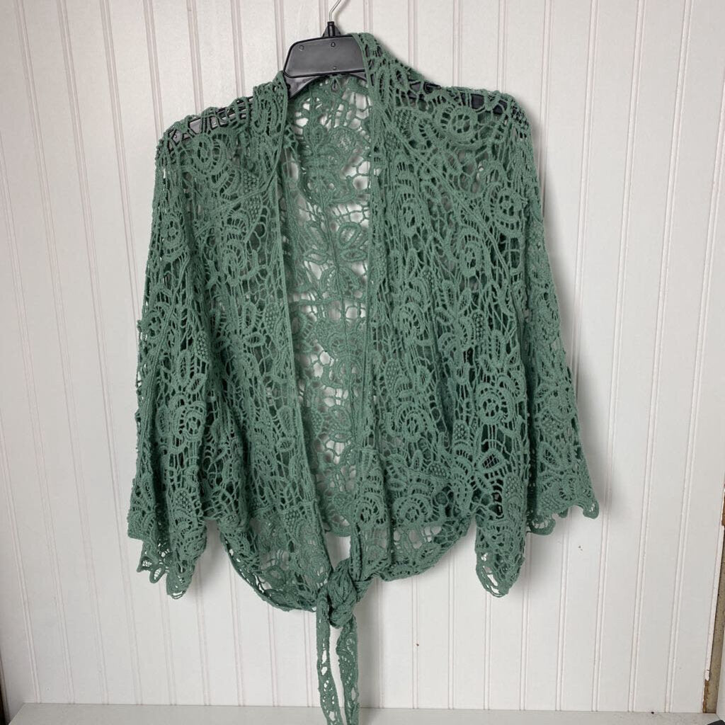 CROCHET TIE CARDIGANB