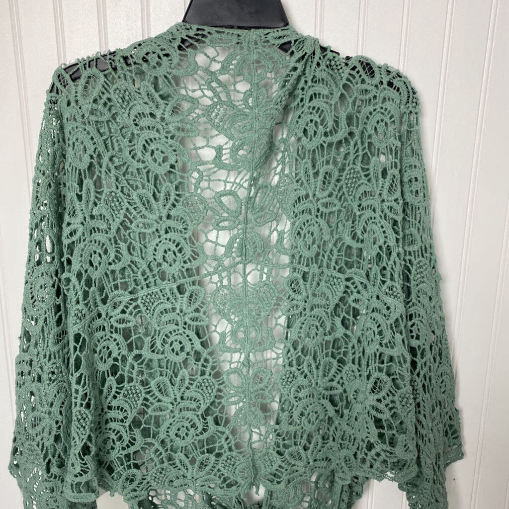 CROCHET TIE CARDIGANB