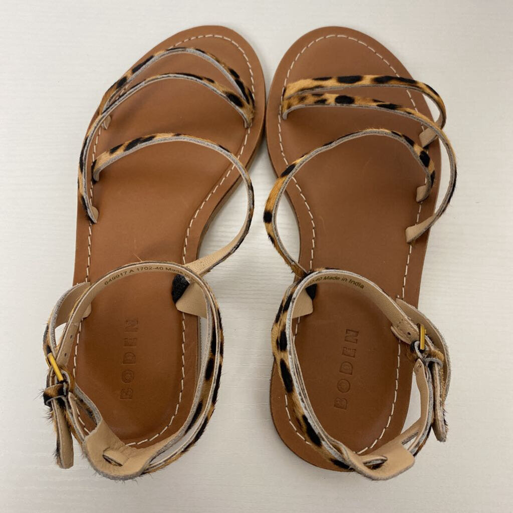 *LEOPARD PRINT OPEN TOE SANDALS