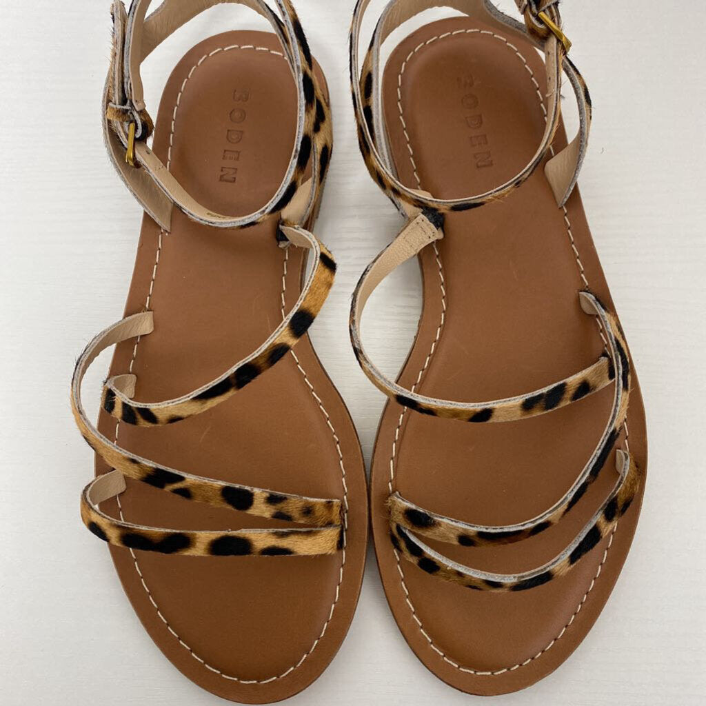 *LEOPARD PRINT OPEN TOE SANDALS