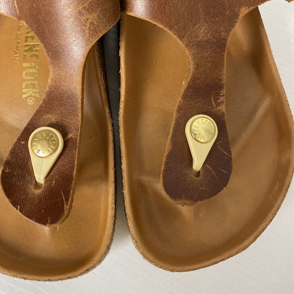 BROWN LEATHER SANDALS