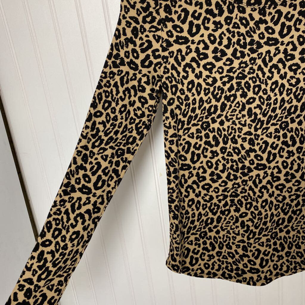 RIBBED CHEETA LONG SLEEVED