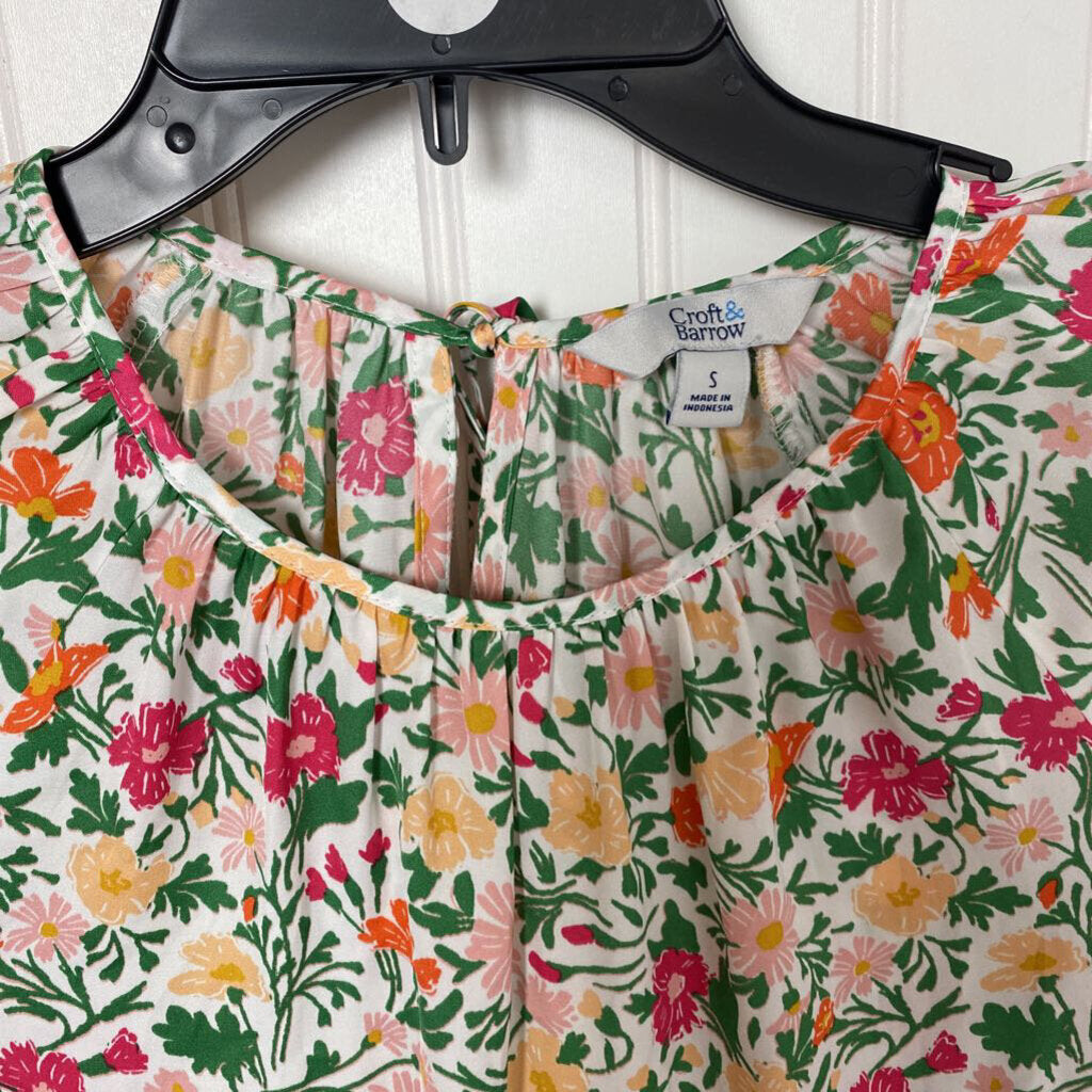 FLORAL SHORT SLEEVED