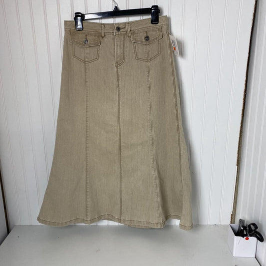 LONG FLARED DENIM SKIRT