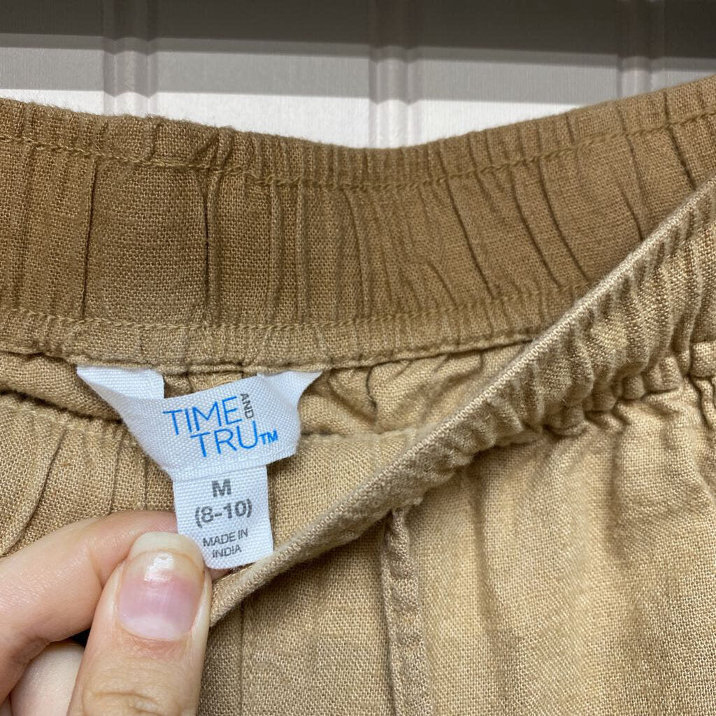 DRAWSTRING WAIST LINEN PANTS