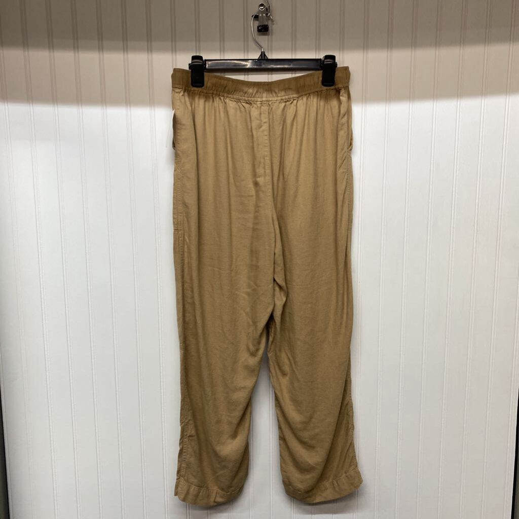 DRAWSTRING WAIST LINEN PANTS