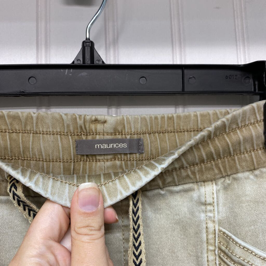 DRAWSTRING WAIST SKINNY JEANS