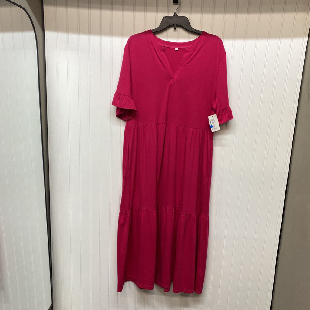 SHORT SLEEVE LONG DRESS