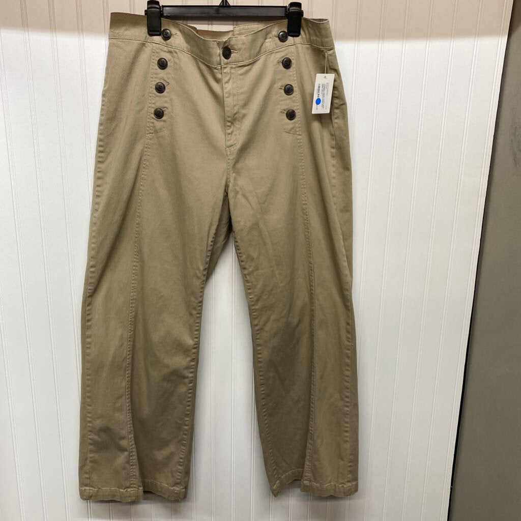 WIDE LEG KHAKI PANTS