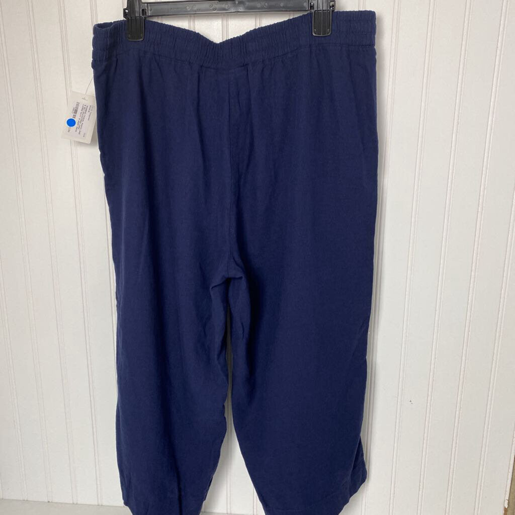 DRAWSTRING LINEN CAPRIS