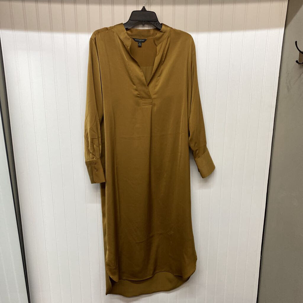 LONG SLEEVED SATIN DRESS