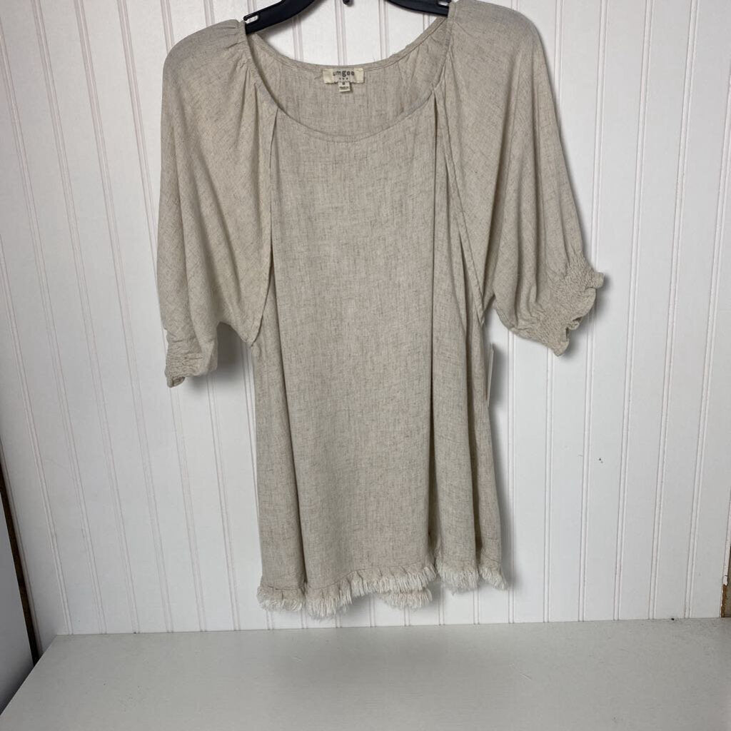FRINGED SHORT SLEEVE TOP