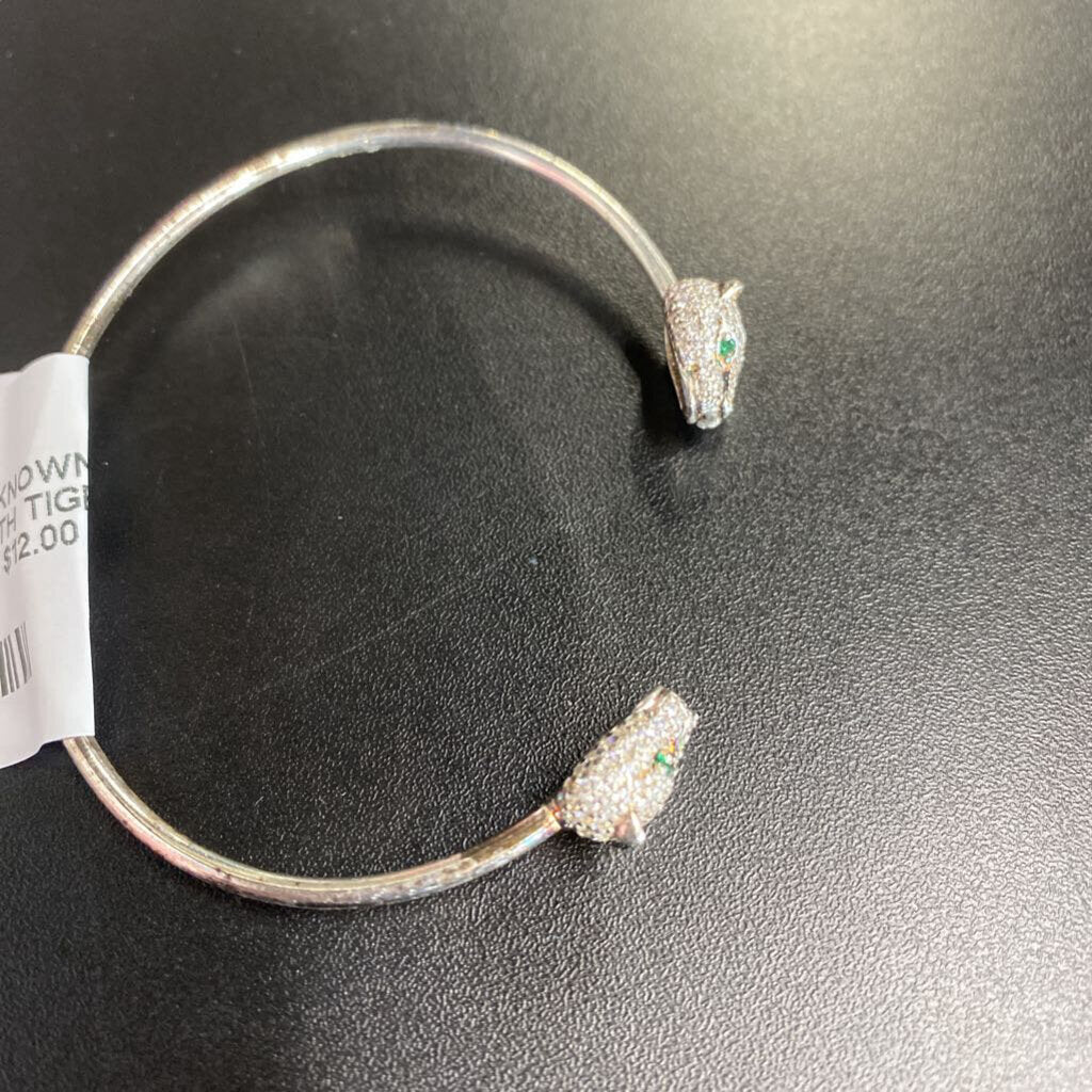C BRACELET WITH TIGER HEADS
