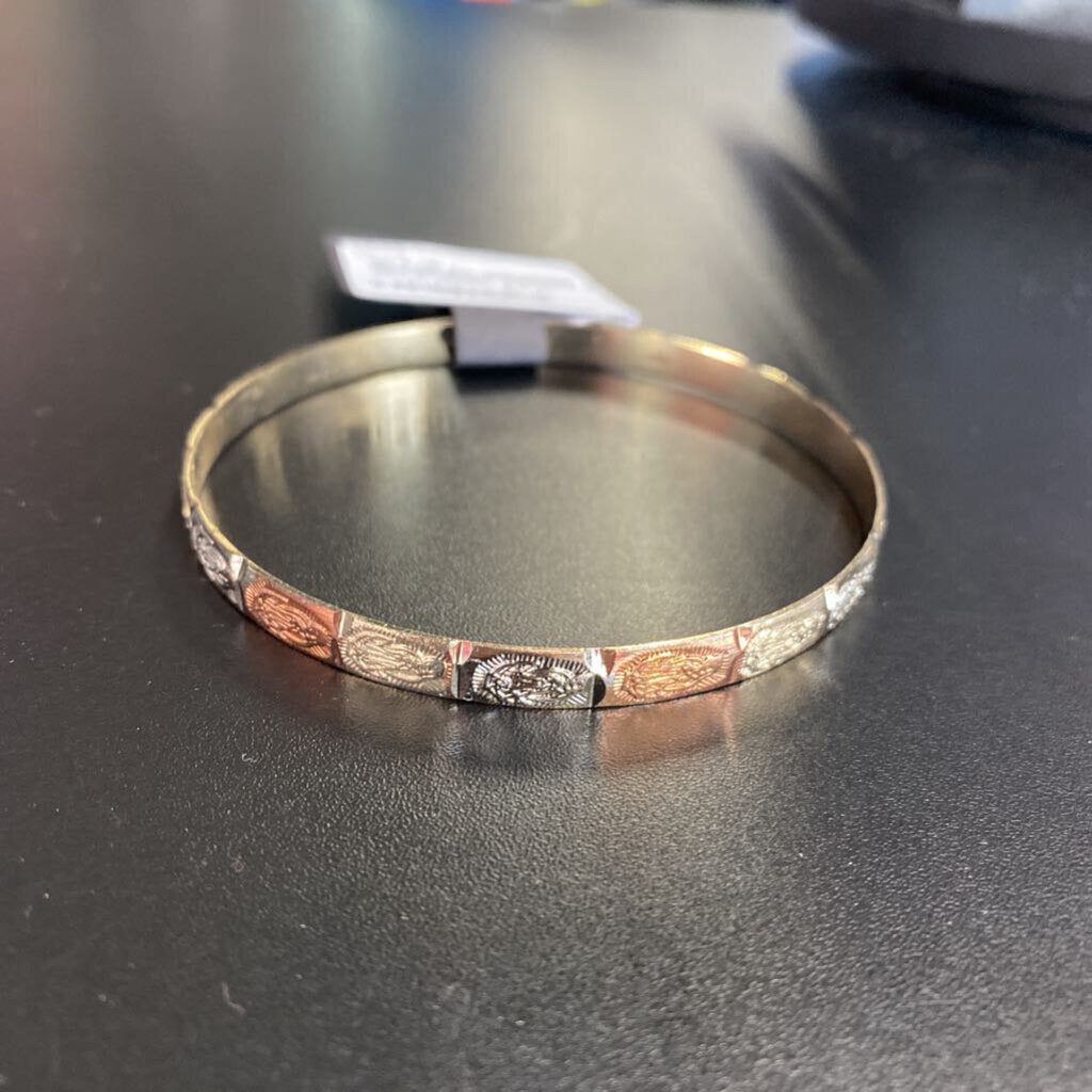 SILVER,GOLD,COPPER BRACELET